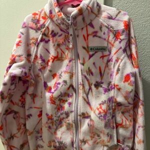 Columbia Pink Floral Fleece Jacket